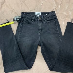 PAIGE Skinny Jeans Faded Black, Size 25